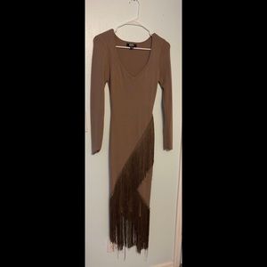 Nude/brown maxi dress